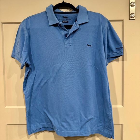 Harmont & Blaine Polo Shirt - Boys/Youth Size Small, Solid Blue, Pre-owned - Picture 1 of 8
